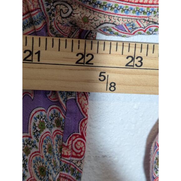 Lauren Ralph Lauren 100% Linen Paisley Button Down Shirt Lilac Red size S - Picture 6 of 6